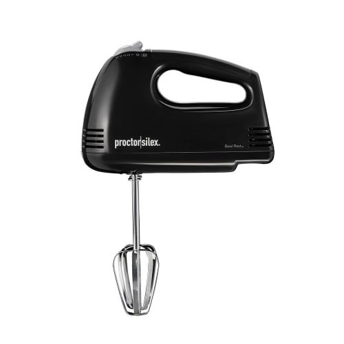 Proctor Silex Easy Mix 5-Speed Electric Hand Mixer with Bowl Rest, Black